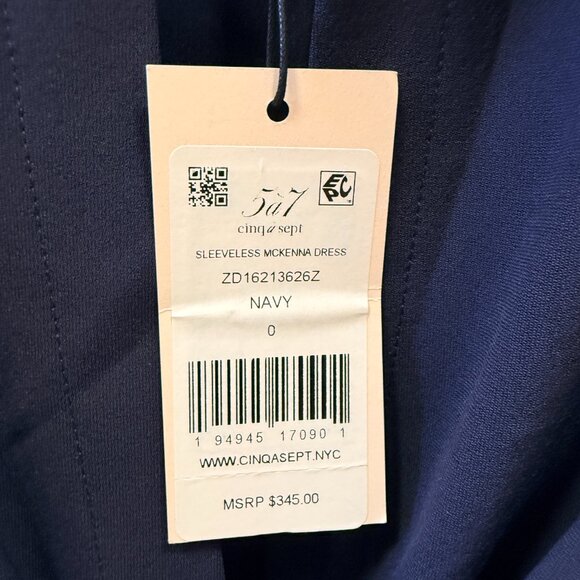 Cinq a sept navy dress - Picture 4 of 6